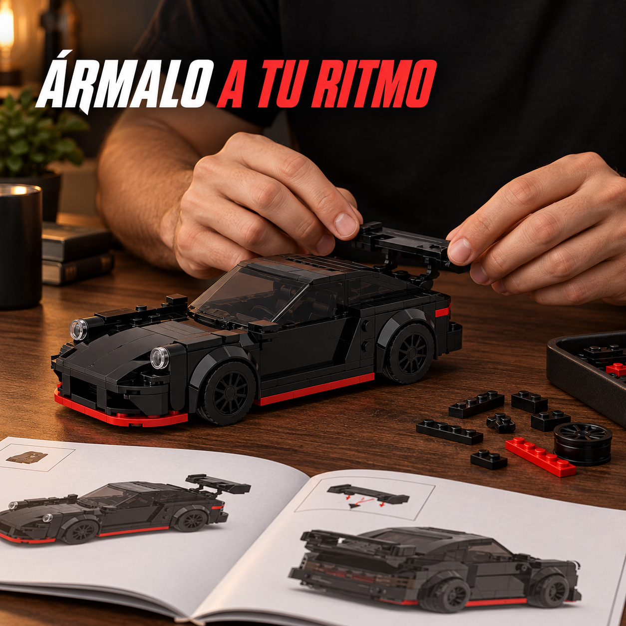 Porsche 911 RWB Negro y Rojo