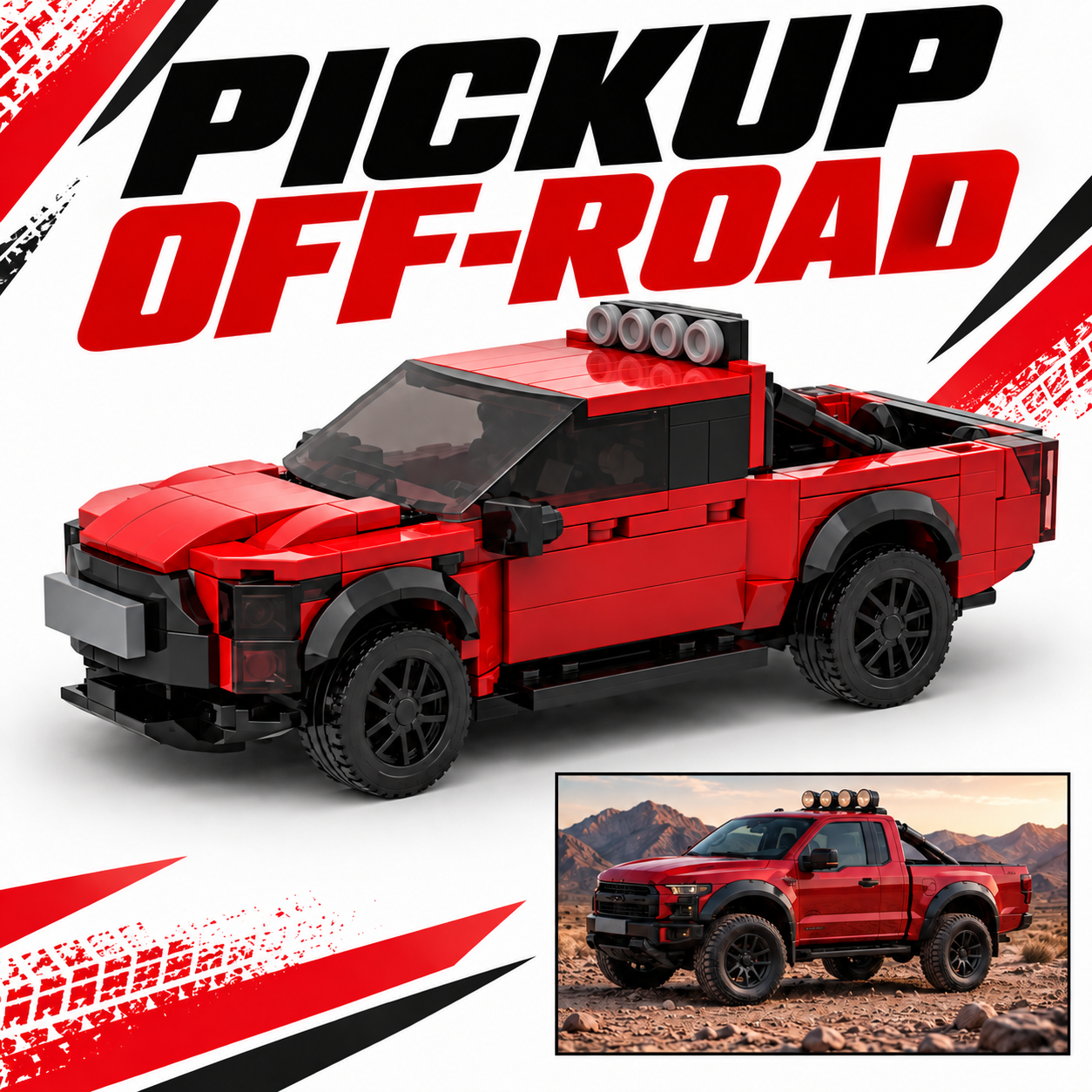 Pickup Off-Road Roja